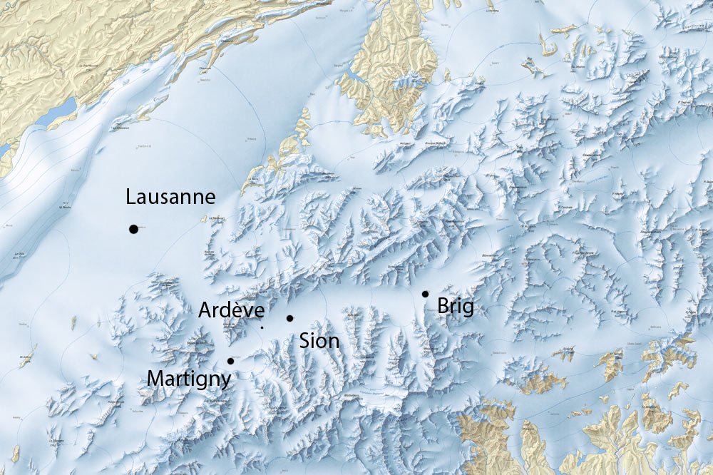 La Suisse au maximum glacaire