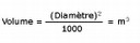 Formule du calcul du volume d'un arbre