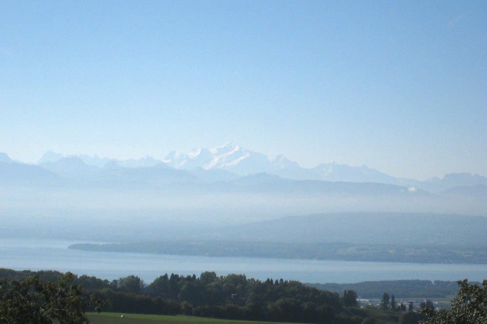 Vue sur le Mont-Blanc depuis l'Espace Gasser